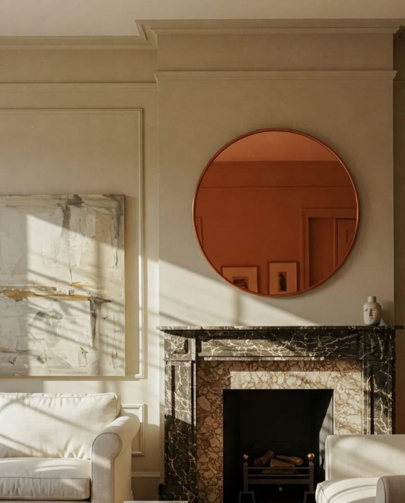Aureole Mirror — Copa + Glas private residential commission